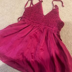 Elegant Burgundy Women's Sleepwear